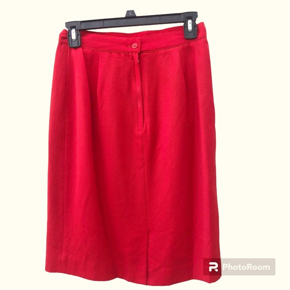 VTG red crop jacket top & skirt suit set 80's - Picture 6 of 9